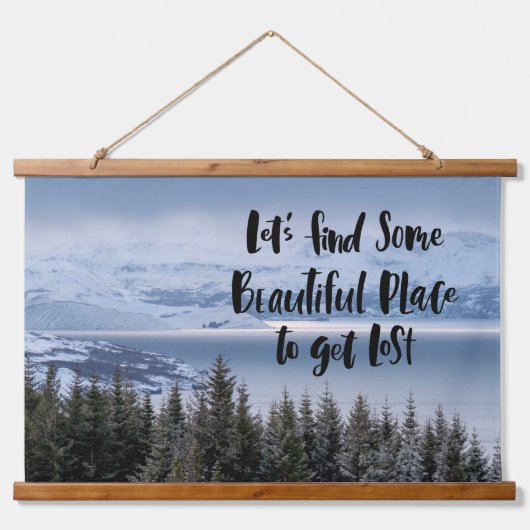 Ontdek de sereniteit hangend wandkleed (Voorkant)