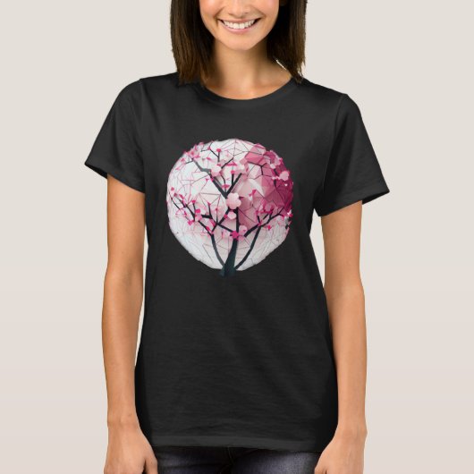 Ontdek de Serenity of Spring met een Cherry Blos T-shirt (Voorkant)