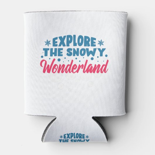 Ontdek de Snowy Wonderland Blikjeskoeler (Voorkant)