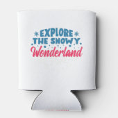 Ontdek de Snowy Wonderland Blikjeskoeler (Achterkant)