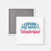 Ontdek de Snowy Wonderland Magneet (Voorkant / Achterkant)