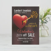 Ontdek de verkoopbevordering van haar hart Valenti Kaart (Staand voorkant)