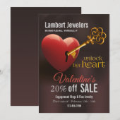 Ontdek de verkoopbevordering van haar hart Valenti Kaart (Voorkant / Achterkant)