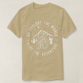 Ontdek de wereld live het avontuur t-shirt (Design voorkant)
