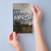 Ontdek de wereld met 5,5 x 8,5-inch brochure (Hand)