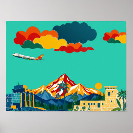 Ontdek de wereld met kleurrijke avonturen poster