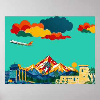 Ontdek de wereld met kleurrijke avonturen poster