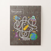 Ontdek de wereld Persoonlijke naam Legpuzzel (Verticaal)