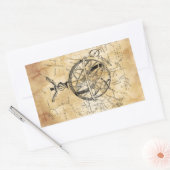 Ontdek de wereld rechthoekige sticker (Envelop)