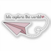 Ontdek de wereld Sticker (Voorkant)