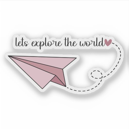 Ontdek de wereld Sticker (Voorkant)