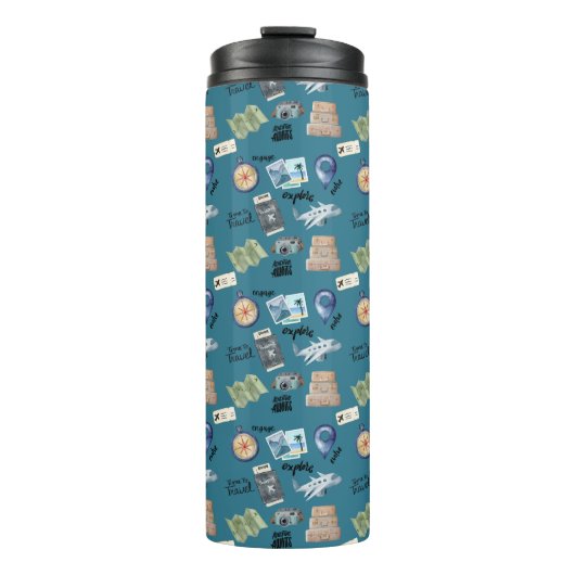 Ontdek de wereld thermische tuimelaar thermosbeker (Voorkant)