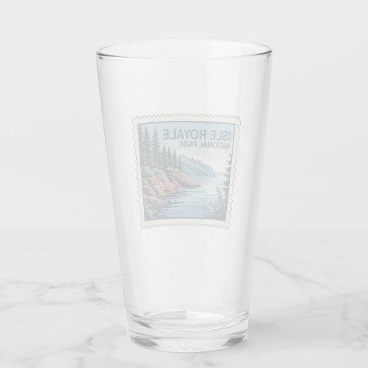 Ontdek de wilde kant van Isle Royale Stamp Glas (Achterkant)