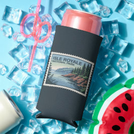 Ontdek de wilde kant van Isle Royale Stamp Seltzer Blikjeskoeler