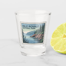 Ontdek de wilde kant van Isle Royale Stamp Shot Glas
