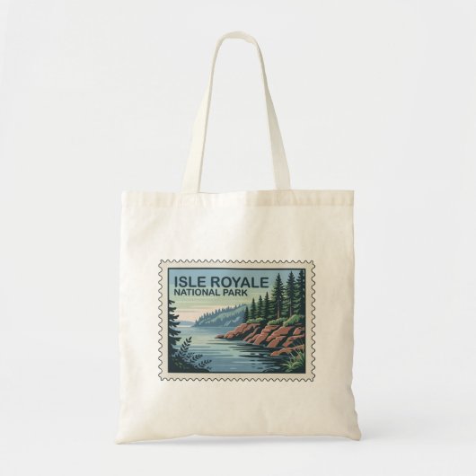 Ontdek de wilde kant van Isle Royale Stamp Tote Bag (Voorkant)