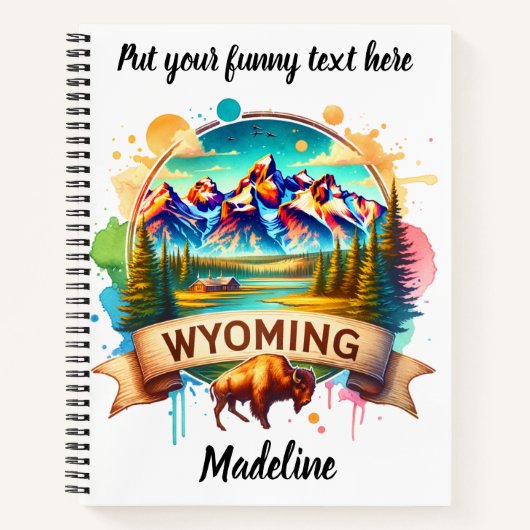Ontdek de wilde landschappen van Wyoming Notitieboek (Voorkant)