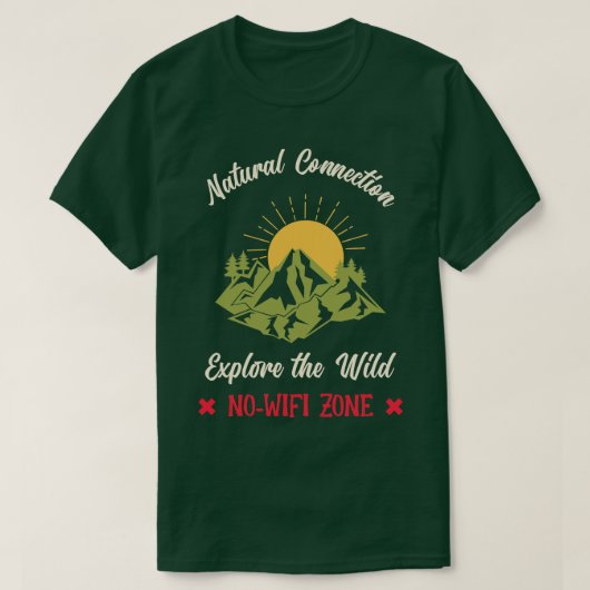Ontdek de wilde Natuur roept Outrsman T-shirt (Design voorkant)