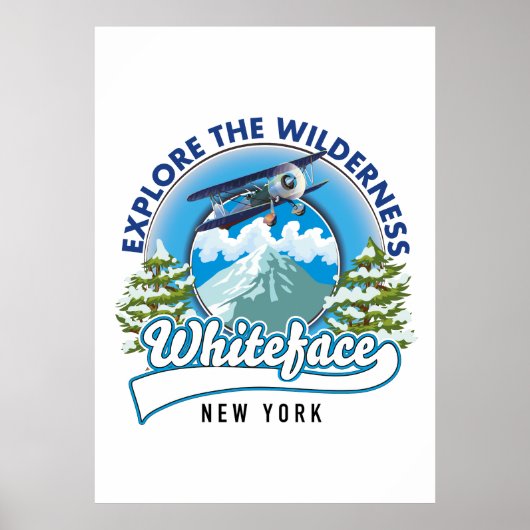 Ontdek de wilde natuur, Whiteface New York Poster (Voorkant)