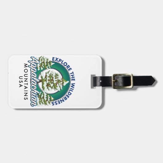 Ontdek de Wilderness Appalachian Mountains trave Bagagelabel (Voorkant horizontaal)