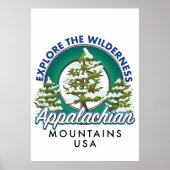 Ontdek de Wilderness Appalachian Mountains trave Poster (Voorkant)