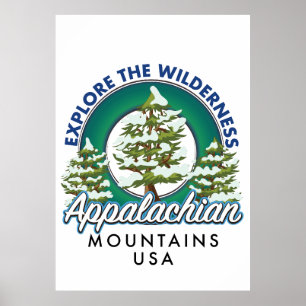 Ontdek de Wilderness Appalachian Mountains trave Poster