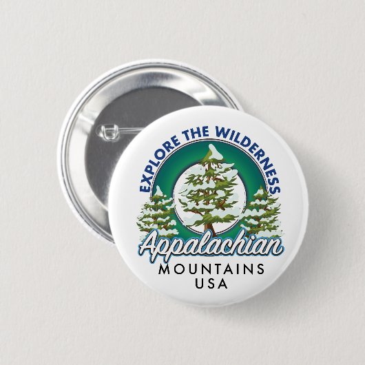 Ontdek de Wilderness Appalachian Mountains trave Ronde Button 5,7 Cm (Voorkant /achterkant)