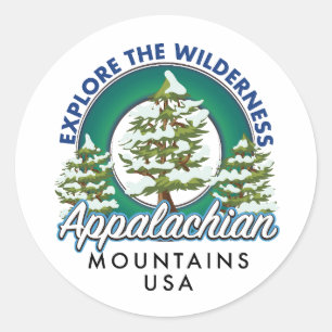 Ontdek de Wilderness Appalachian Mountains trave Ronde Sticker