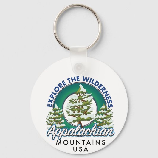 Ontdek de Wilderness Appalachian Mountains trave Sleutelhanger (Achterkant)