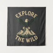 Ontdek de wildernis - Bald Eagle & Mountain Advent Wandkleed (Voorkant)