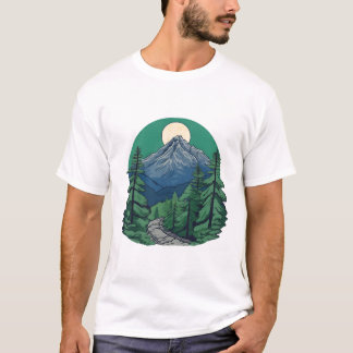 Ontdek de wildernis: bergavontuur en Natuur T-shirt