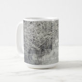 Ontdek de winterse bospaden koffiemok (Voorkant links)