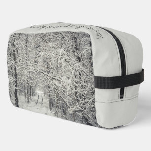 Ontdek de winterse bospaden toilettasje