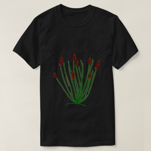Ontdek de woestijn Ocotillo Cactus Succulent Mojav T-shirt (Design voorkant)