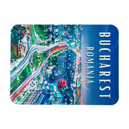 Ontdek de wonderen van Boekarest Magneet (Horizontaal)