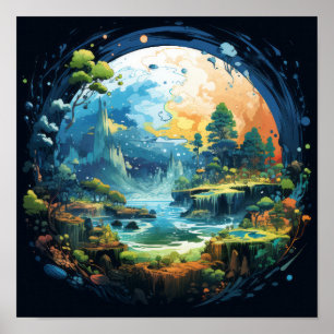 Ontdek de wonderen van de planeet Aarde met deze A Poster