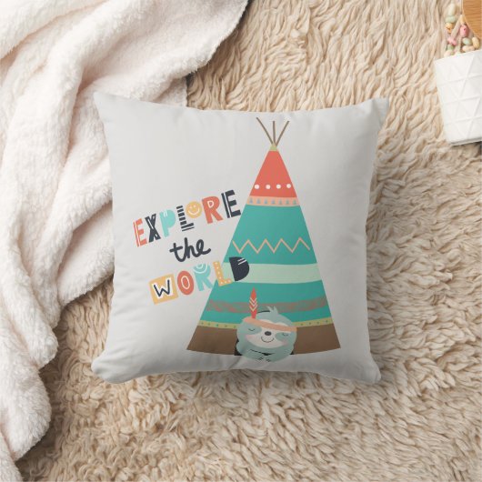 Ontdek de World Boho Sloth Kussen (Deken)