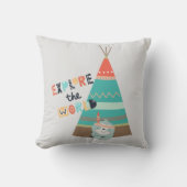 Ontdek de World Boho Sloth Kussen (Voorkant)