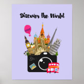 Ontdek de World European Landmarks met camera Poster (Voorkant)