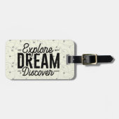 Ontdek Dream Discover Airplane Bagagelabel (Voorkant horizontaal)