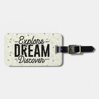 Ontdek Dream Discover Airplane Bagagelabel