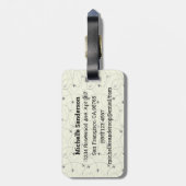 Ontdek Dream Discover Airplane Bagagelabel (Achterkant verticaal)