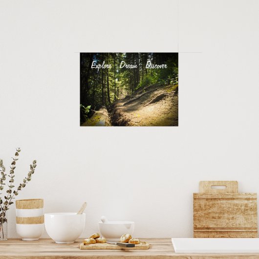 Ontdek Dream Discover Hiking Poster (Keuken)