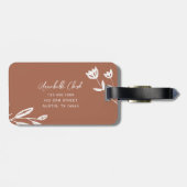 Ontdek + Dream Natural Tones en Floral Photo Bagagelabel (Achterkant horizontaal)