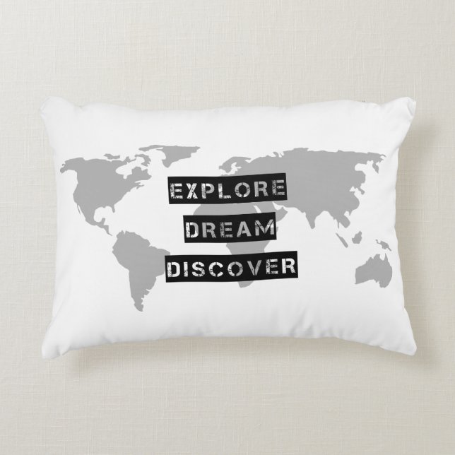 Ontdek Dream ontdek Quote Pillow Decoratief Kussen (Voorkant)