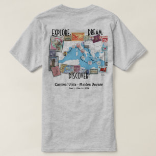 Ontdek, droom, ontdekking - Carnival Vista T-shirt