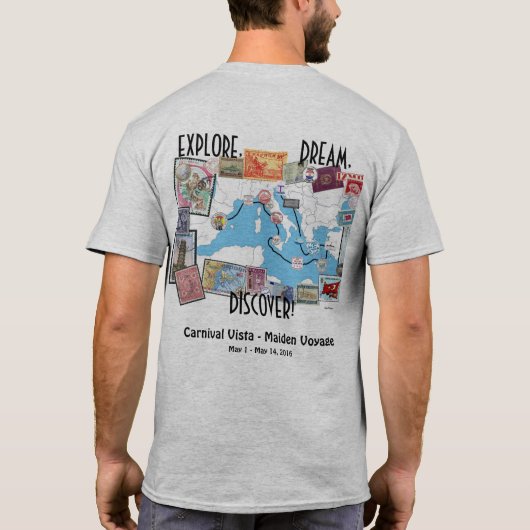 Ontdek, droom, ontdekking - Carnival Vista T-shirt (Achterkant)