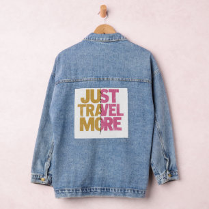 "Ontdek & droom typografie" Denim Jacket