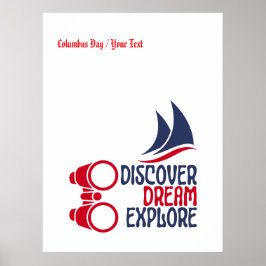 Ontdek droom verken bewerkbaar poster