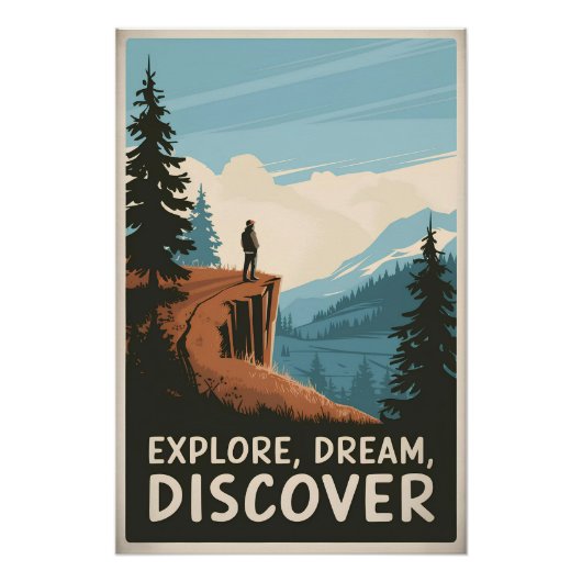 Ontdek droomontdekking perfect poster (Voorkant)